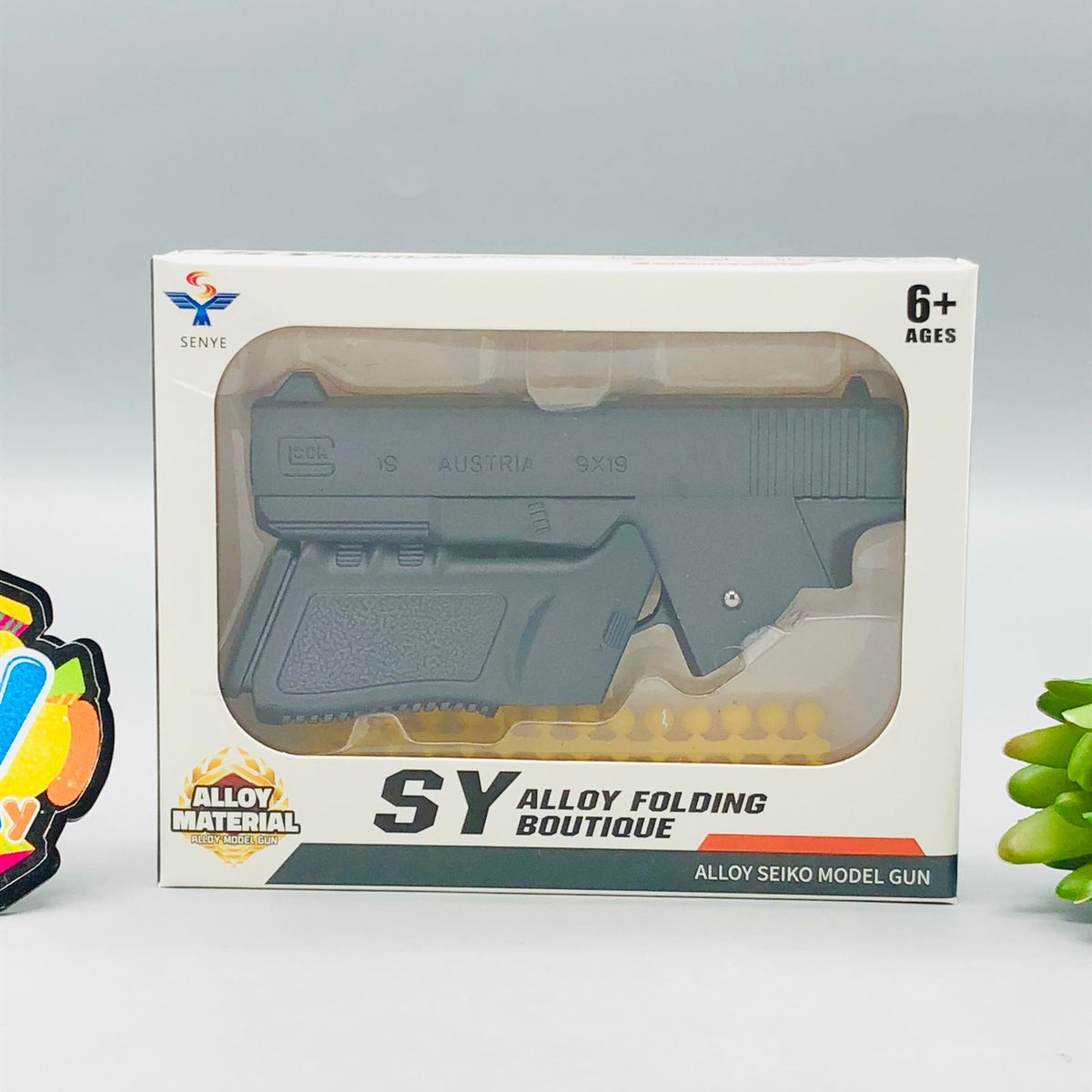Mini Alloy Foldable Manual Target Gun With Soft Pellets
