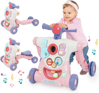 6in1 Multi-functional Baby Activity Musical Walker - Pink