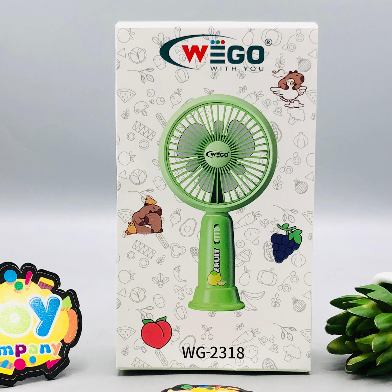 7.5" Rechargeable Fruit Design Cooling Fan With Light