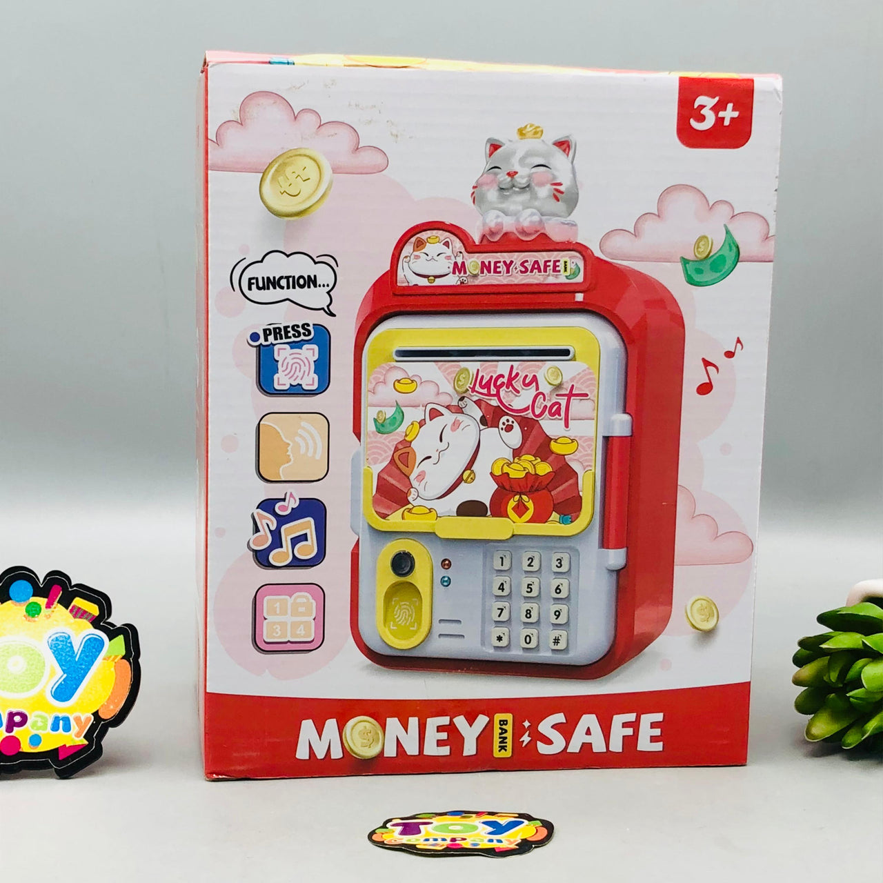 Lucky Cat Face Recognition & Fingerprint Unlock ATM Machine