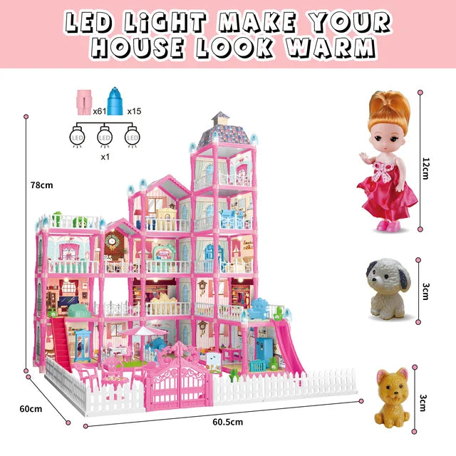 374Pcs L.O.L Villa Doll House Play Set