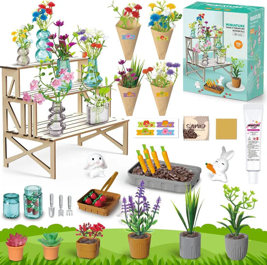 70Pcs DIY Miniature Paper Flower Botanical Craft