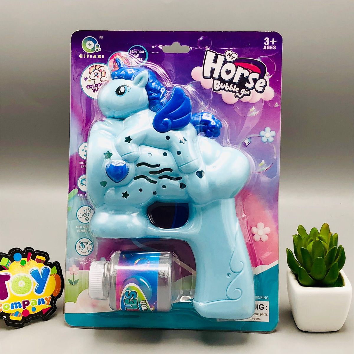 Electric Horse Colourful Bubble Gun