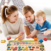 Multi-functional Wooden Magnetic Maze Game Board