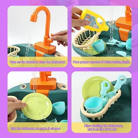 Battery Operated Little Cow Dish Washer
