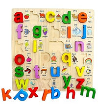 3D Wooden Alphabet Learning Puzzle Board