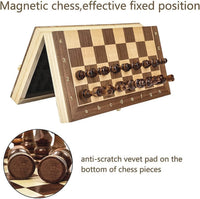 2in1 Chess & Checkers Foldable Play Game Set