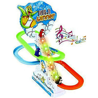 Electric Funny Penguin Track Set With Light & Music