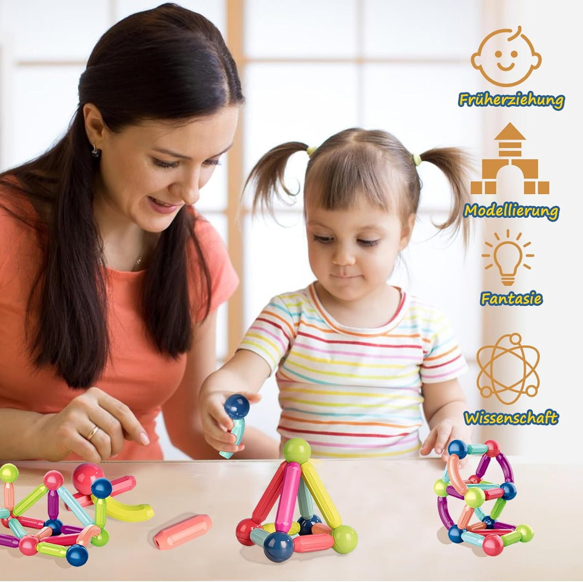 58Pcs Magnetic Building Block With Storage Bag