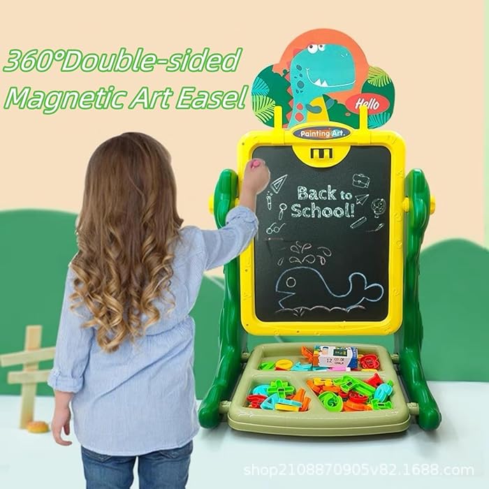 Multi-functional Dino Drawing Black & White Board
