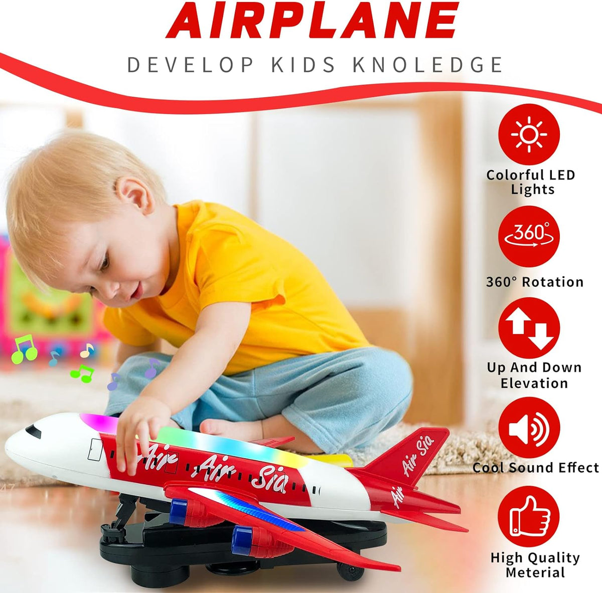 Battery Operated Airliner Toy With Light & Sound