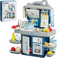 38Pcs DIY Mini Kitchen Play House Set - Blue