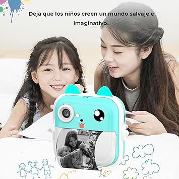 Kids Cute Bunny Shape Instant Print Camera - Blue
