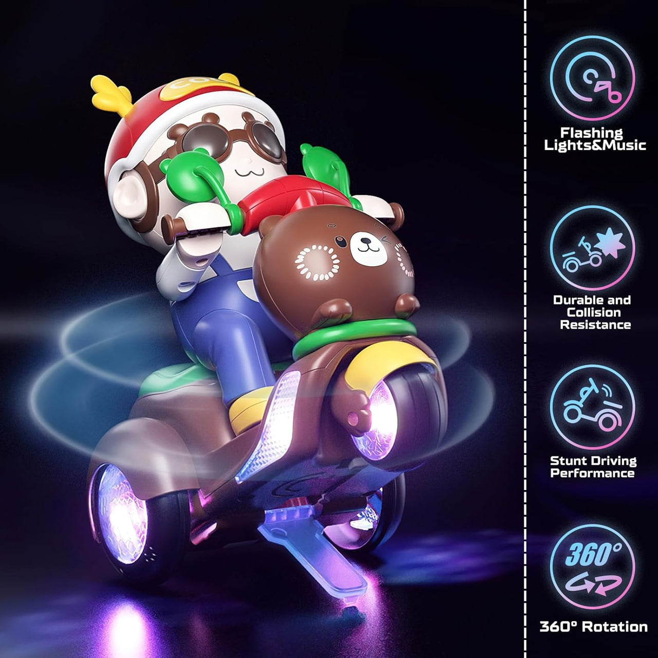 Electric Cute Rocking Stunt Tricycle