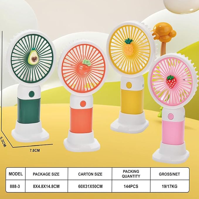 Rechargeable Mini Handheld Fruit Fan