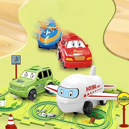 15Pcs DIY Track Electronic Car Puzzle Set