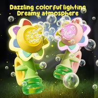 Electric Swing Seven-Color Flower Bubble Machine