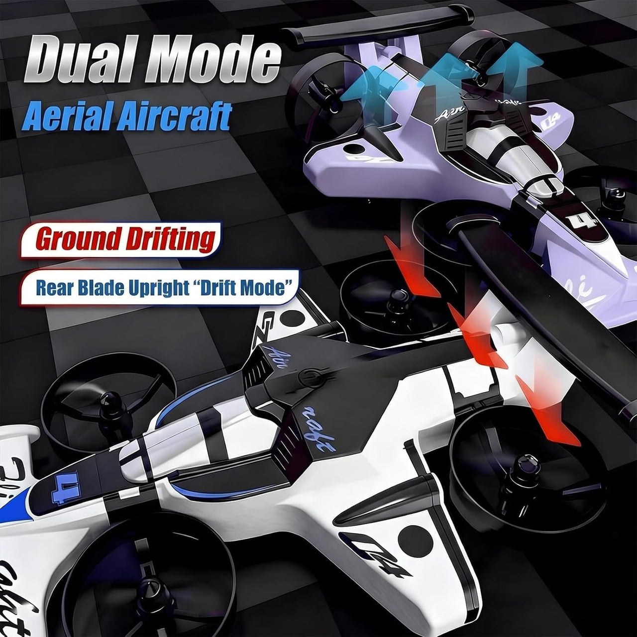 2.4GHz RC 2in1 Ground Drifting & Aerial Flying Aircraft