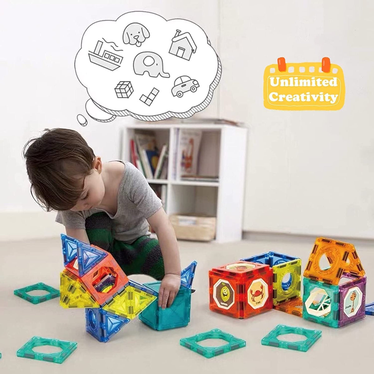 81Pcs Light Magnetic Marble Run Block Set
