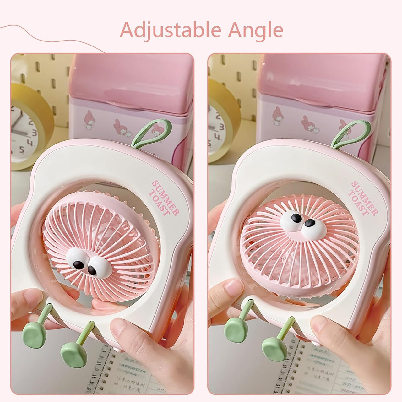 Rechargeable Summer Toast Mini Desktop Fan
