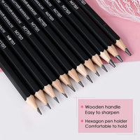12Pcs Professional Sketching Pencils