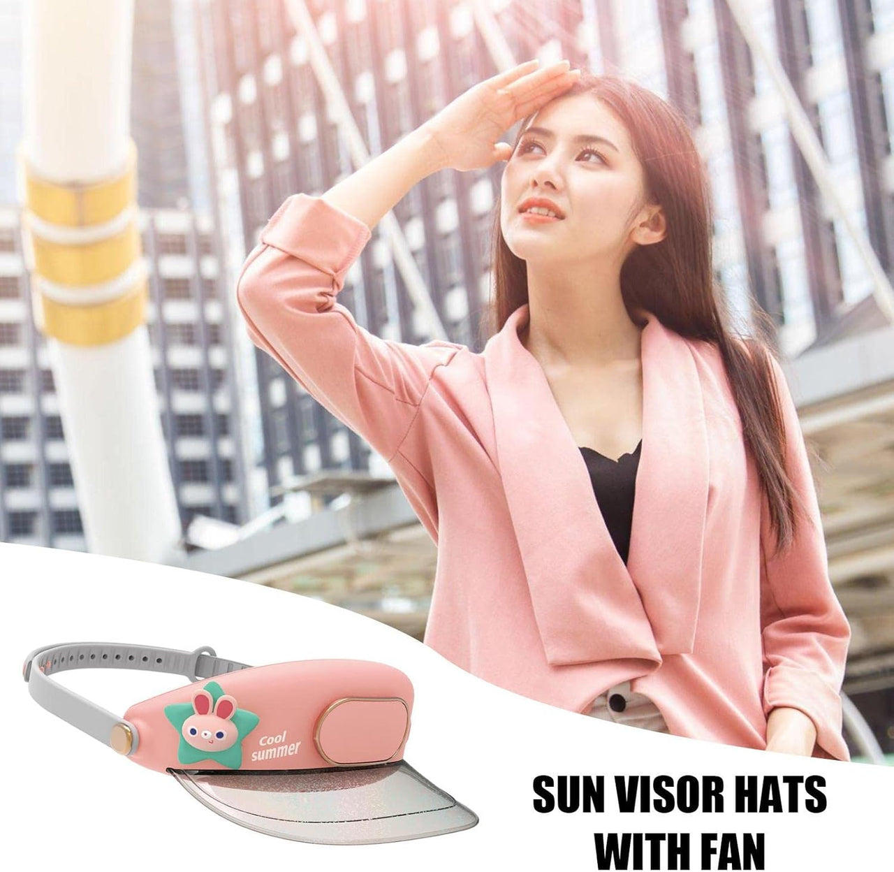 Rabbit Rechargeable Sun Protection Cooling Fan Hat