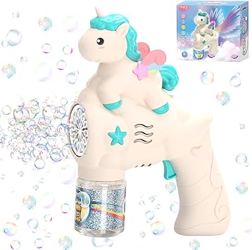 Electric Pony Horse Colorful Bubble Gun With Lights