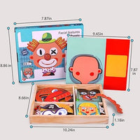 Wooden Multi-functional Facial Features Puzzle Board
