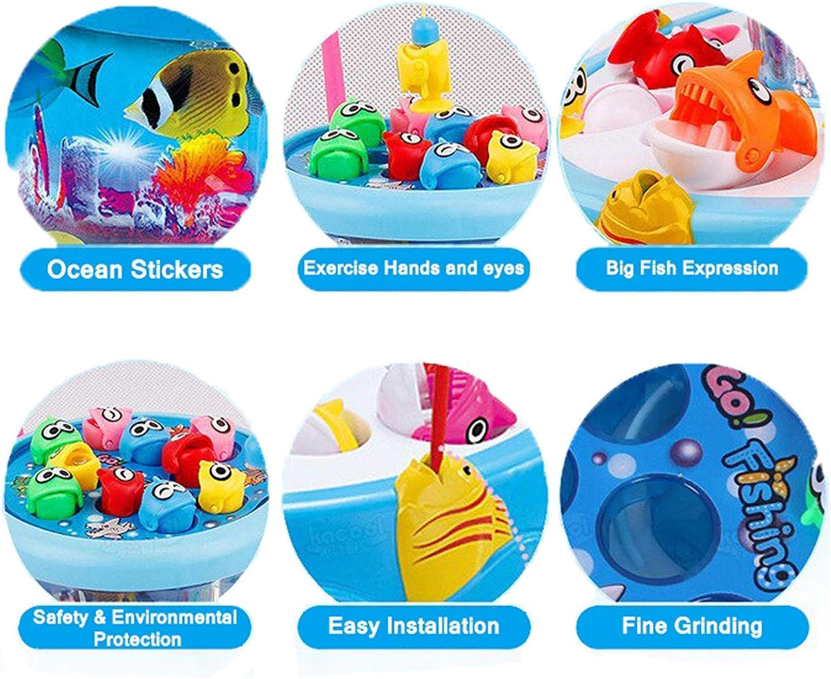 Electric Musical Two Pond Rotation Fishing Game