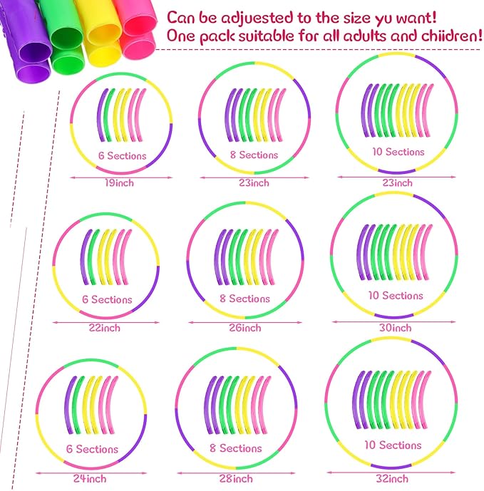 8pcs Hula Hoop Toy For Kids