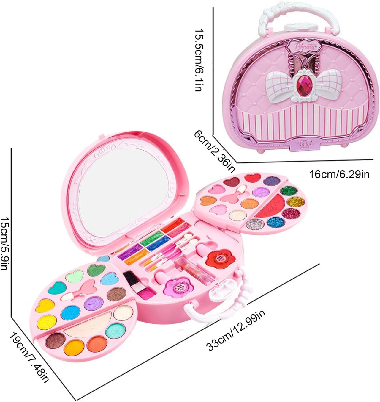 46Pcs Mini Realistic Girls Beauty Handbag