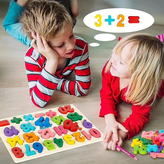 Wooden Number Puzzle 0-20 With Signs