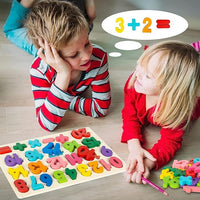 Wooden Number Puzzle 0-20 With Signs