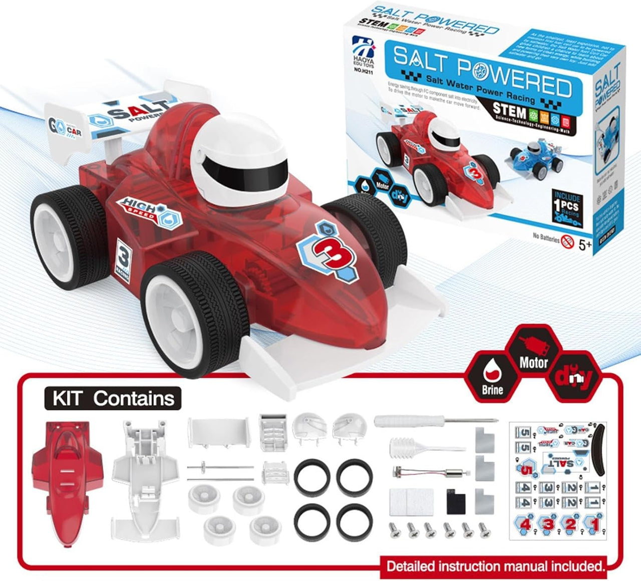 DIY STEM Salt Powered Racing Car