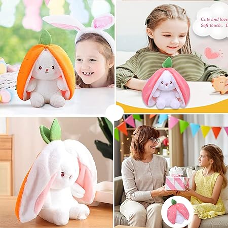 7* Inches Easter Plush Bunny With Zipper