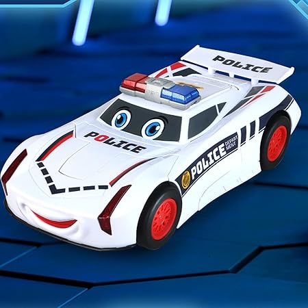 Electronic Deformation Police Car With Light & Sound