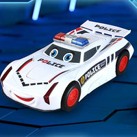 Electronic Deformation Police Car With Light & Sound