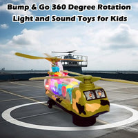 Musical Gear Transparent Helicopter With Lights