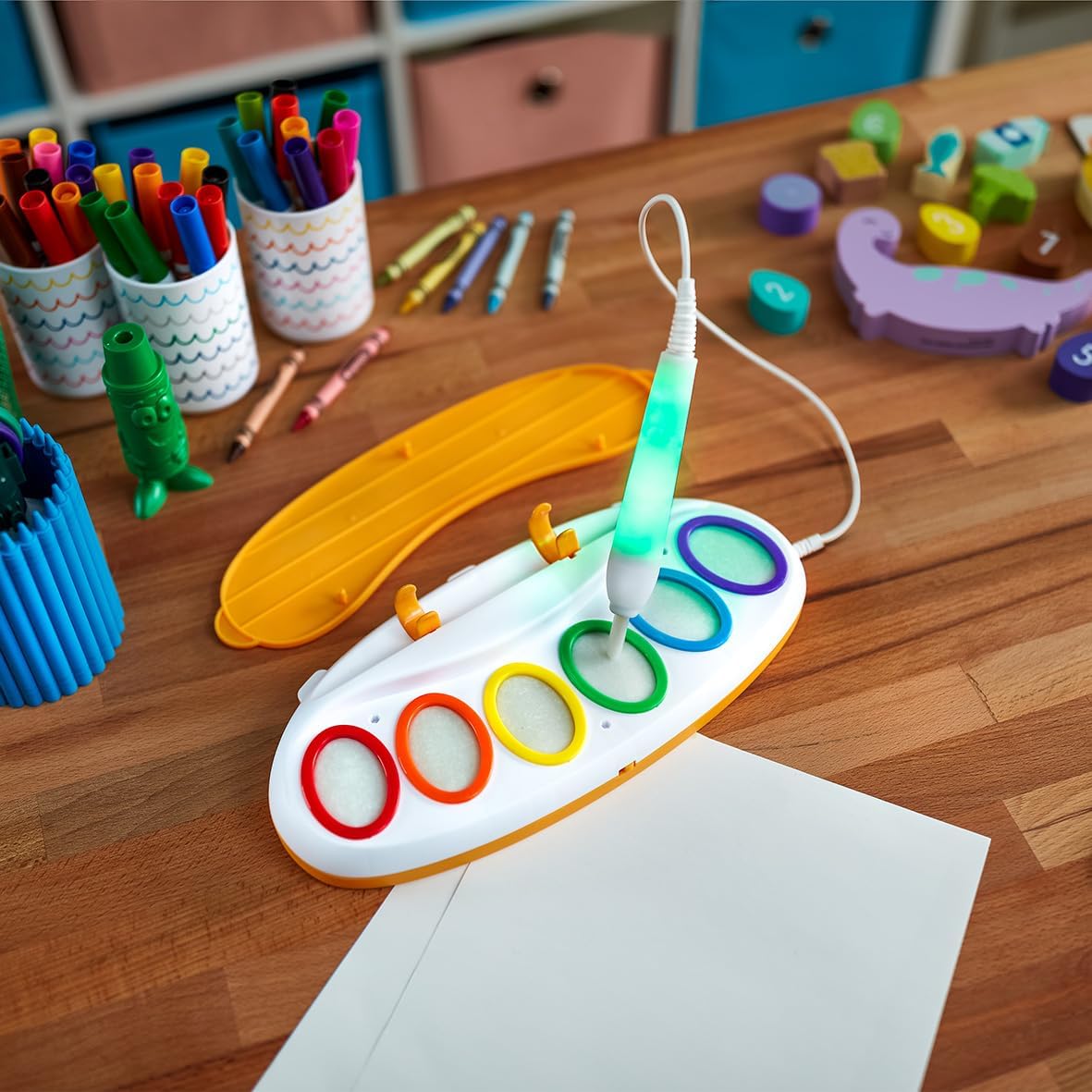 25Pcs Toddlers Magical Painting Set With Light-up Brush