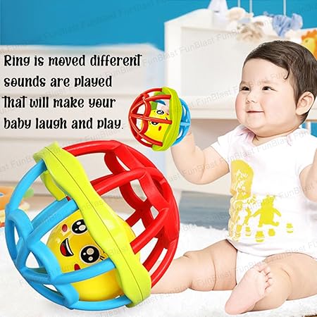 1Pc Baby Soft Teether & Rattle Ball
