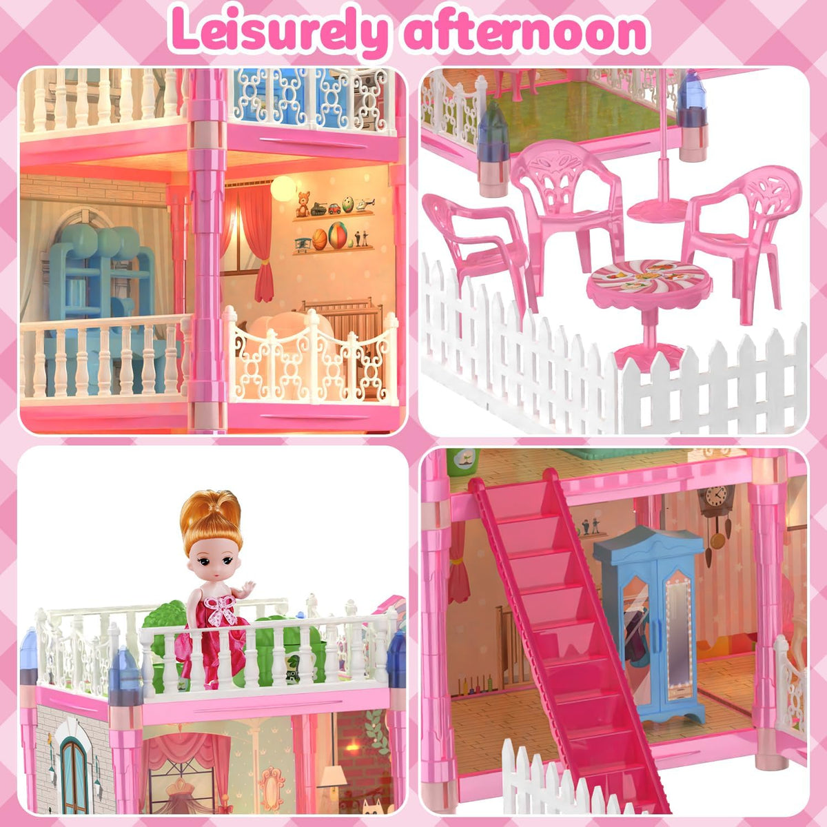 374Pcs L.O.L Villa Doll House Play Set