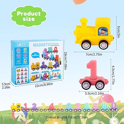Montessori Magnetic 0-10 Number Train