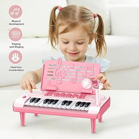 Thumbnail for 24 Keys Electronic Kids Keyboard Piano With Microphone