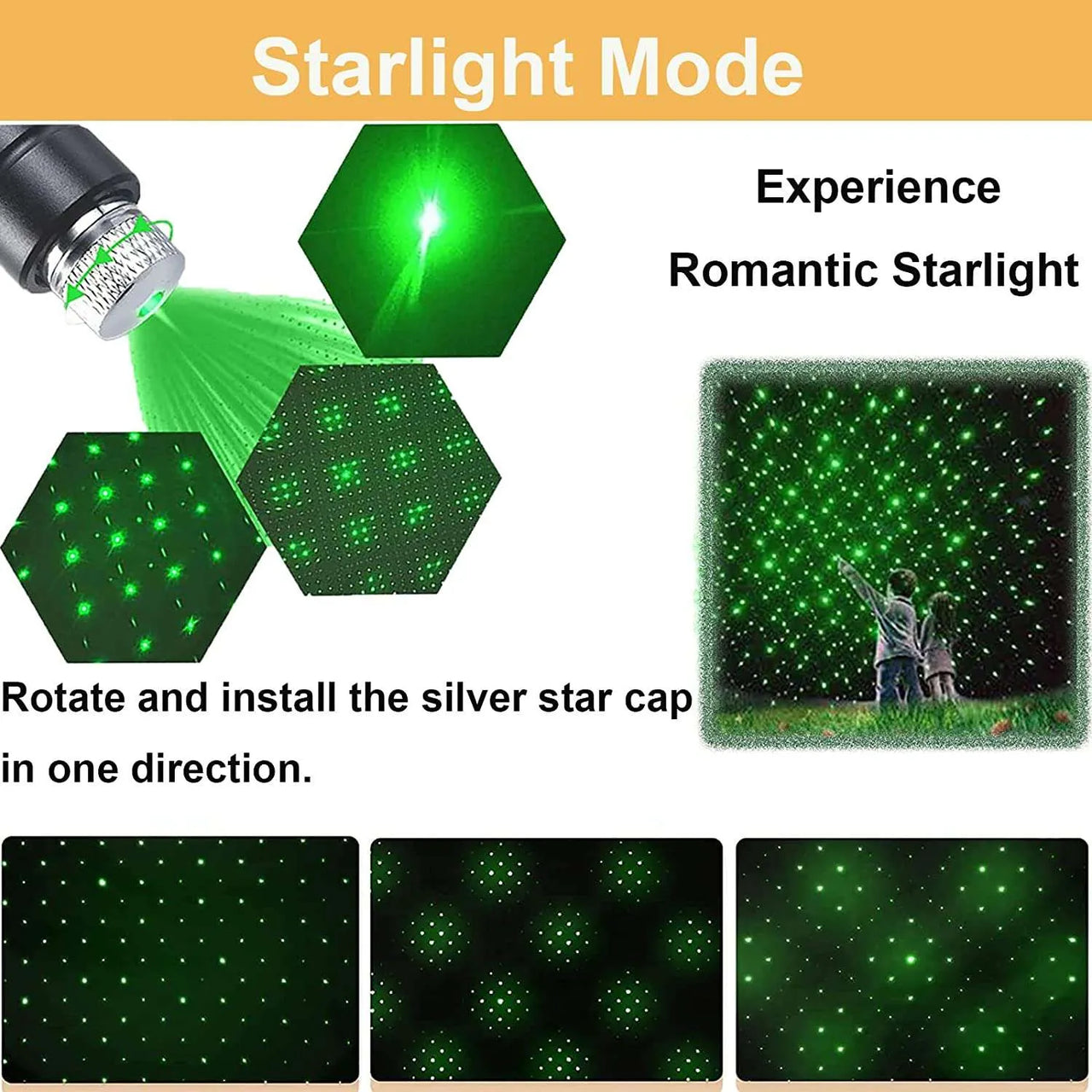 8in1 Rechargeable 303 Type Green Laser Pointer