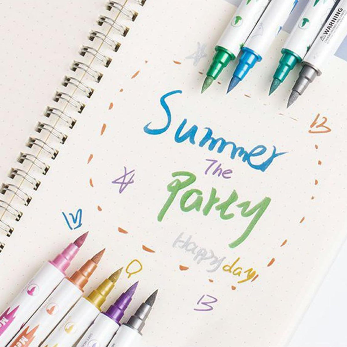 10Pcs Metallic Glitter Marker Pen