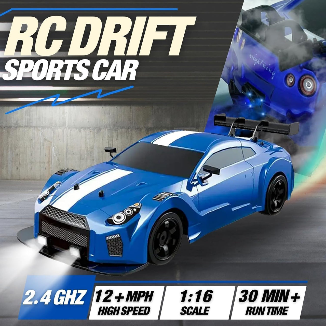 1:16 RC Nissan Drift Spray Car