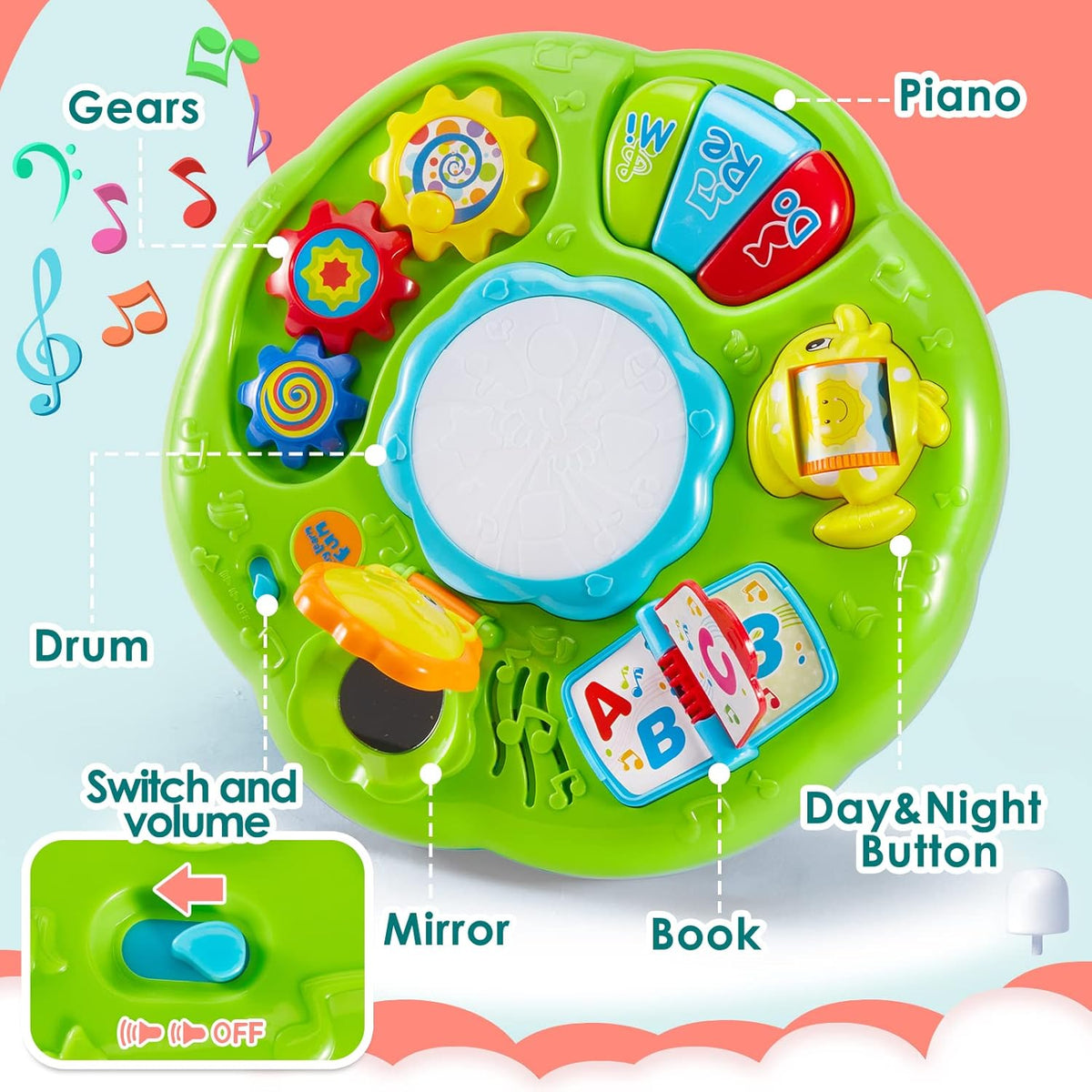2in1 Toddlers Musical Activity Table