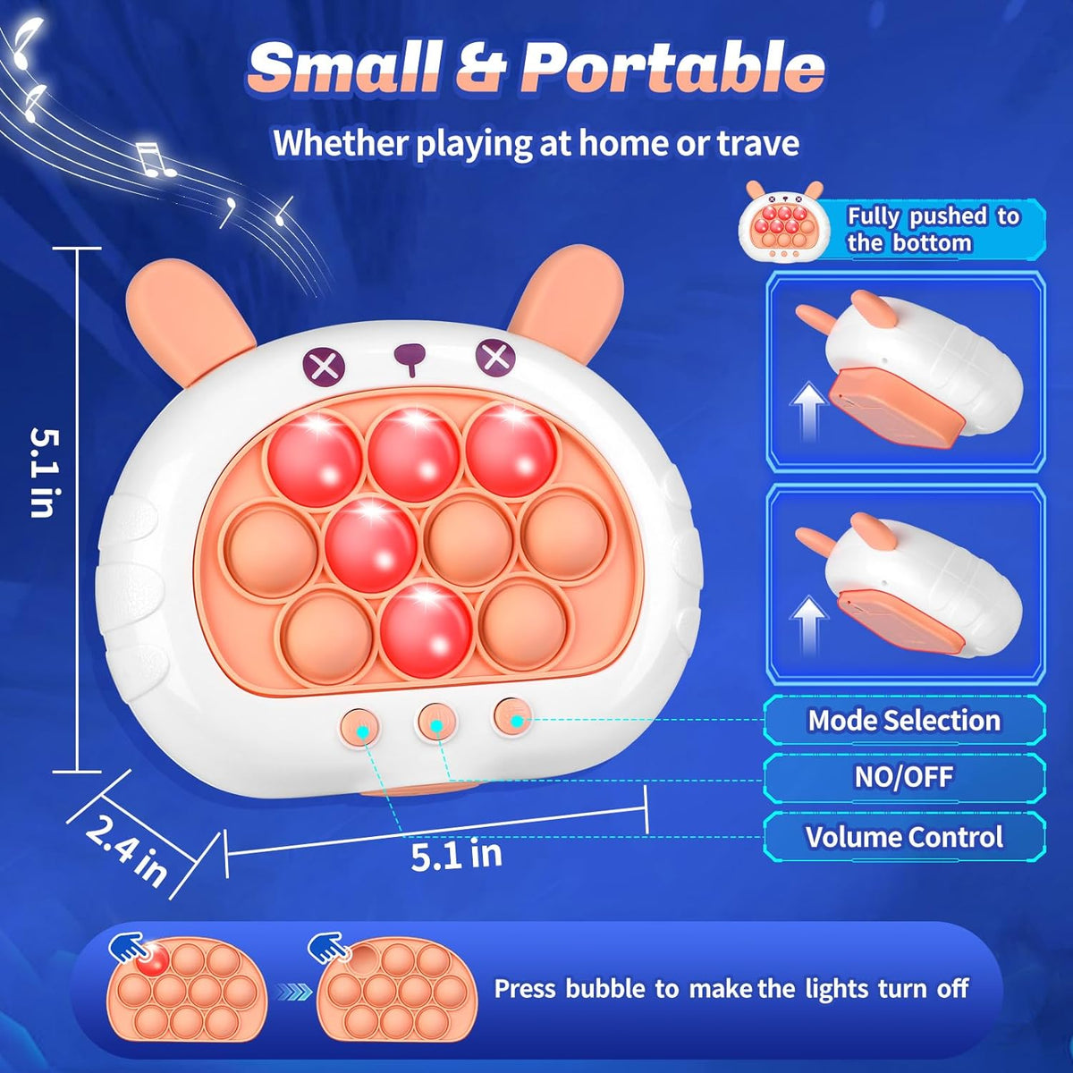Multi-Modes Electronic Rabbit Pop Puzzle Game Machine