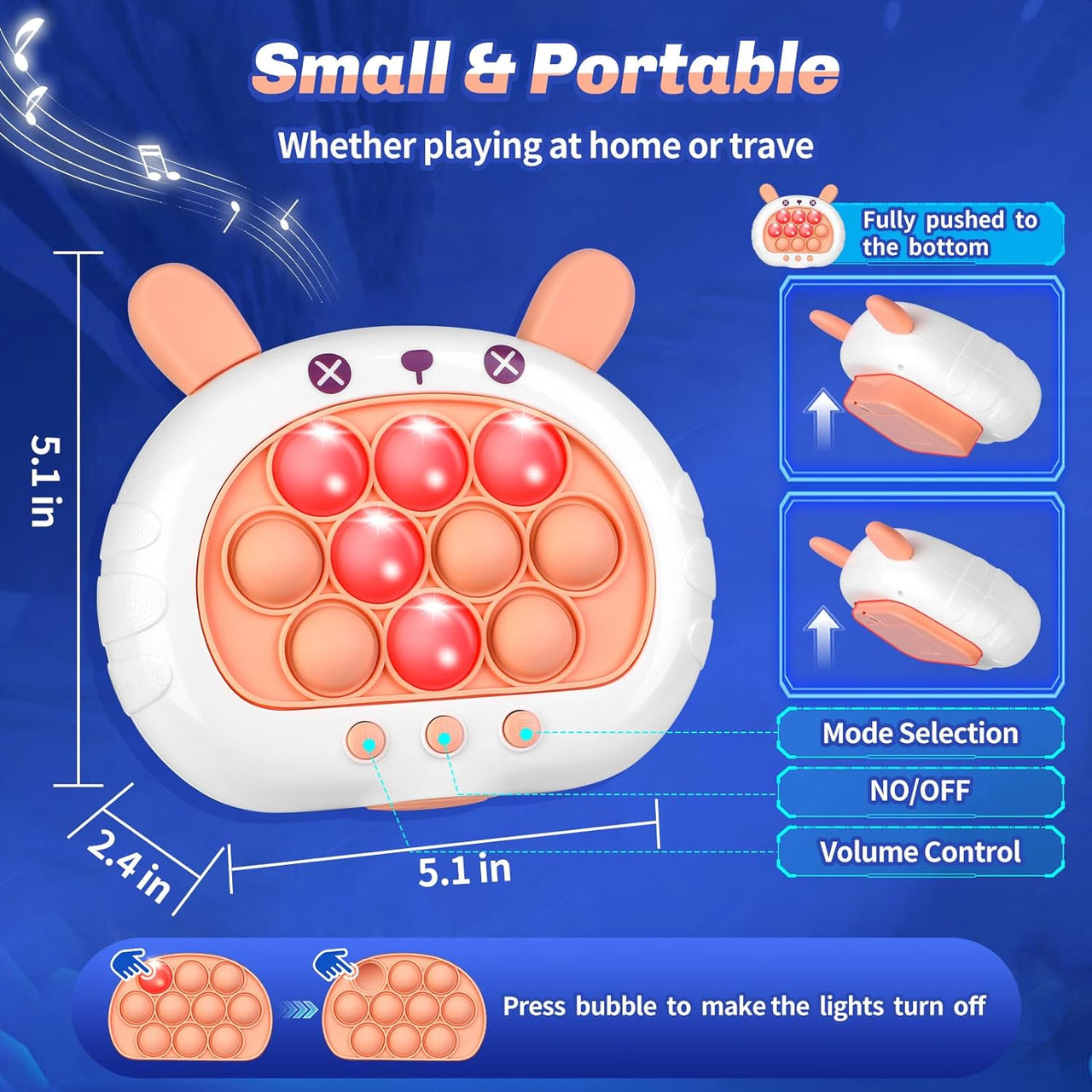 Multi-Modes Electronic Rabbit Pop Puzzle Game Machine