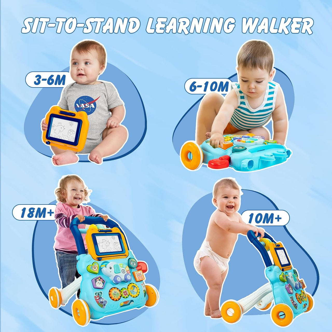 Huanger Baby Musical Walker With Dazzling Lights Toy Company